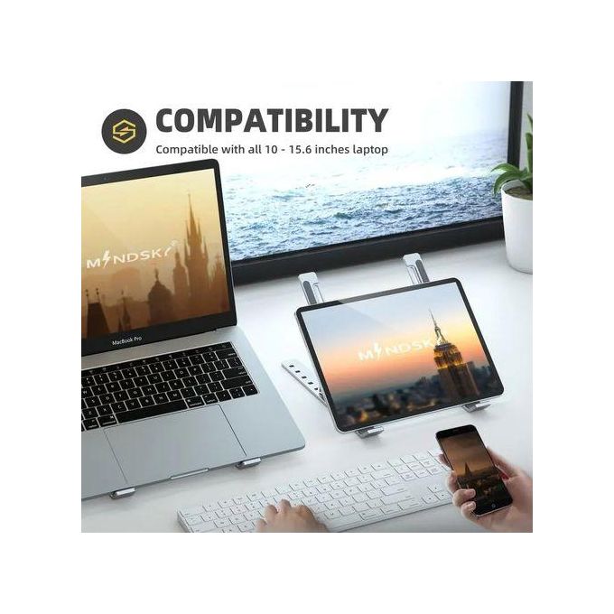 حامل قابل للطي للابتوب من الألومنيوم - Mac و PC - الصورة 8